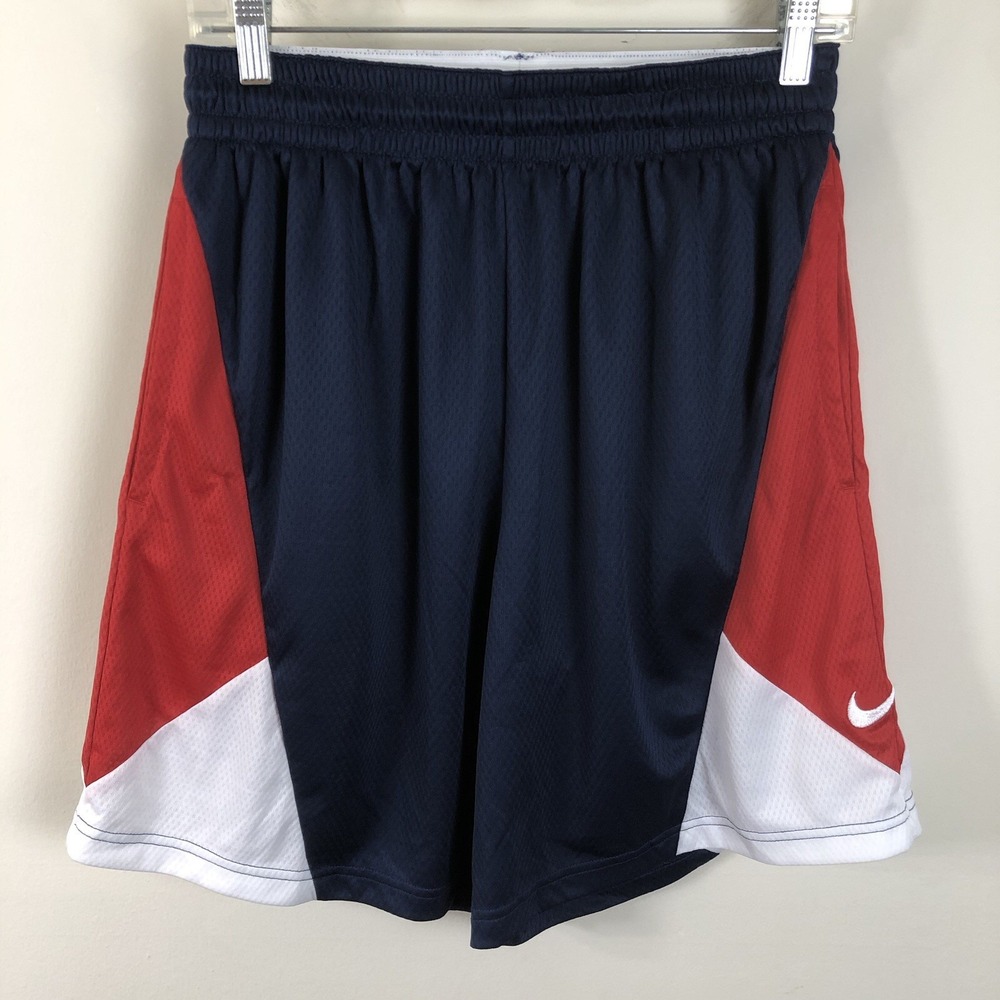 Nike Dri-Fit Rival Basketball Shorts Men's Sz Medium Navy Red Athletic Sports